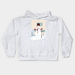 Cute Snowman Kids Hoodie